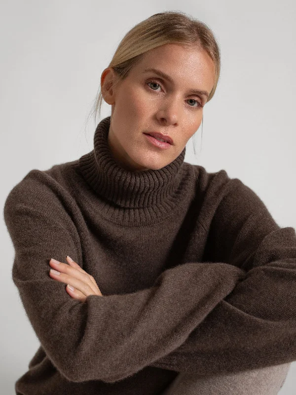 Gorgeous Glamour Collection Cashmere sweater "Milano" - dark brown