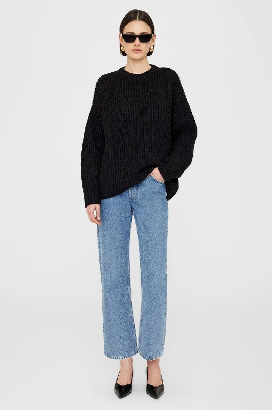 Effortless Sophistication Sydney Crew Sweater - Black