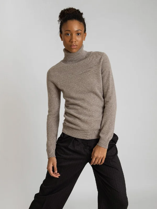 Clearance Event Cashmere sweater "Hedda" - toast