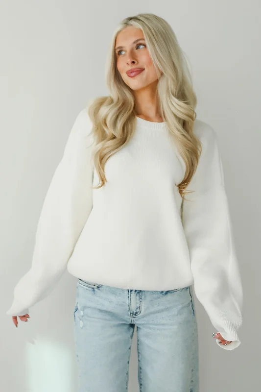 Unbeatable Prices Snowy Escape Ivory Oversized Sweater