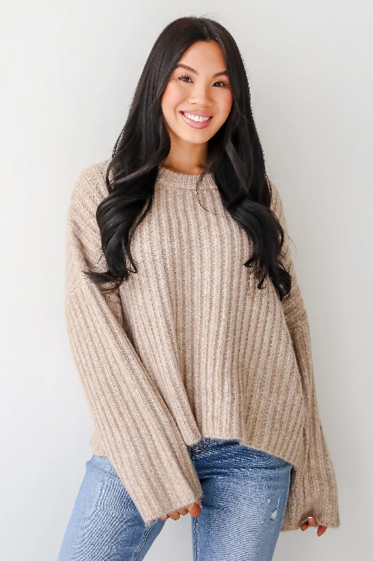 Discover Now Charmed Crush Beige Sweater