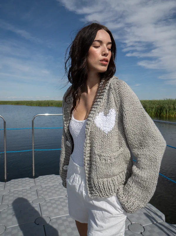 Summer Splash Sale Chunky Cotton Heart Cardi