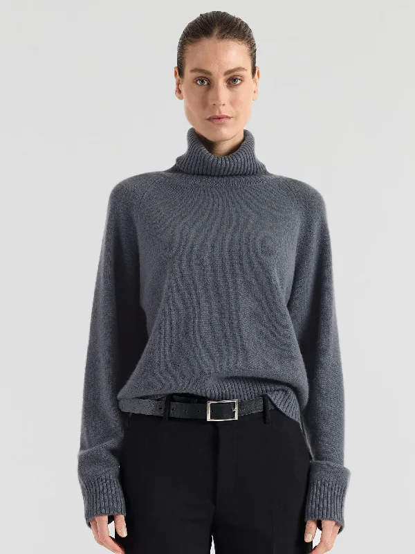 Vintage Inspired Fashion Sale Cashmere sweater "Milano" - Blue fog