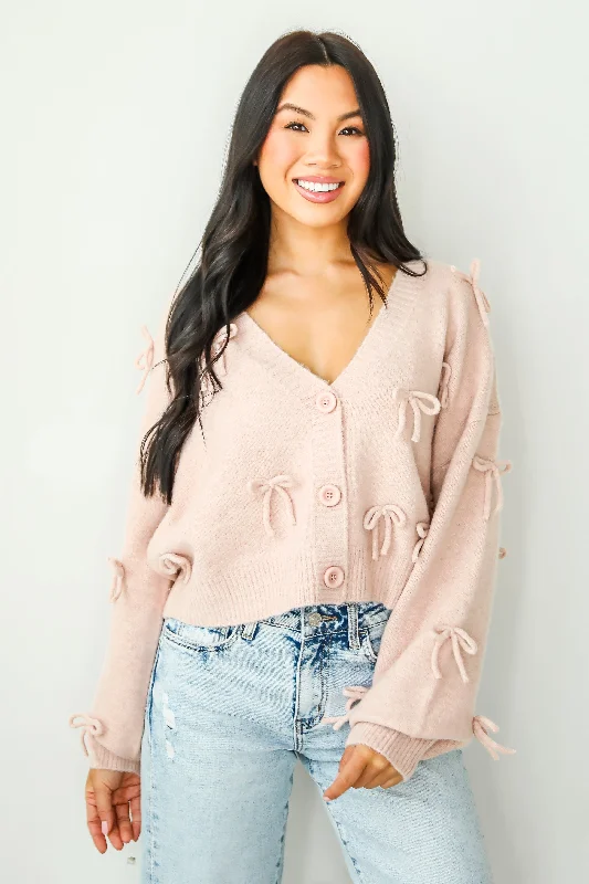 Brand Name Clothing Discount Extravaganza Darling Coziness Bow Sweater Cardigan