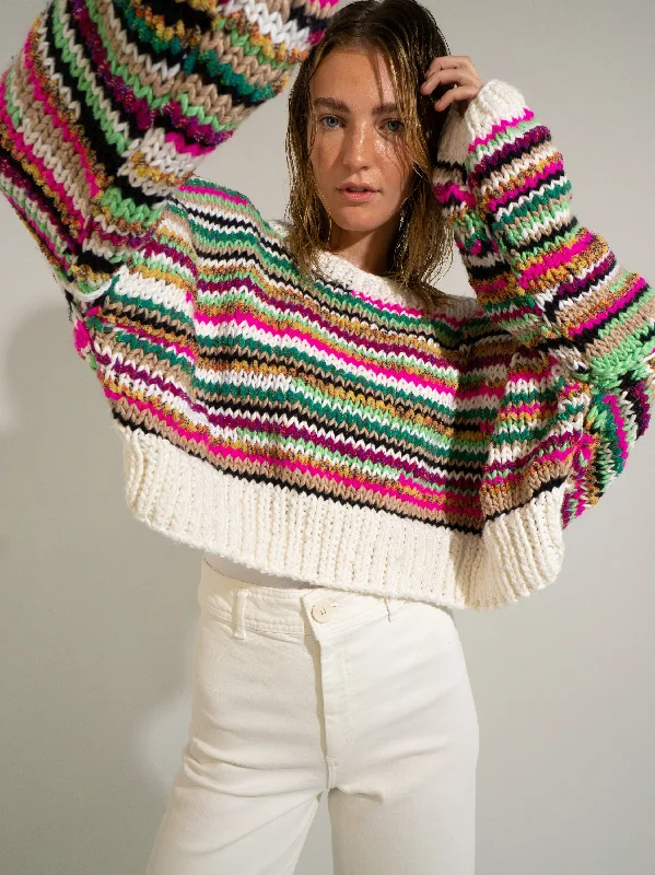 Vintage Elegance Chunky Cotton No Waste Pullover