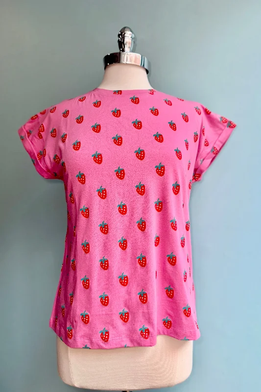 Versatile Wardrobe Essentials Strawberries T-Shirt Top by Compania Fantastica